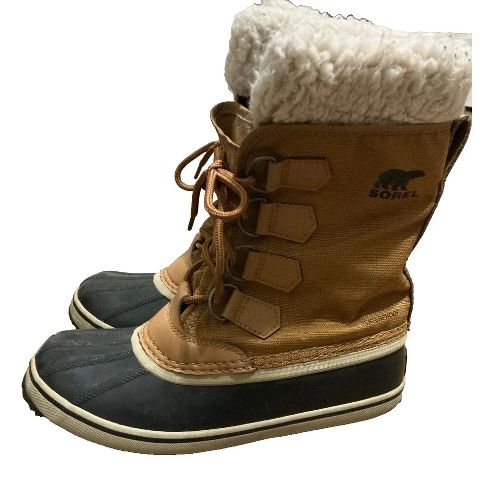 Sorel Women's Size 6 Caribou Waterproof Insulated Sherpa Snow Boots Winter